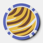 Tijger abstracte kunst poker chips (Achterkant)