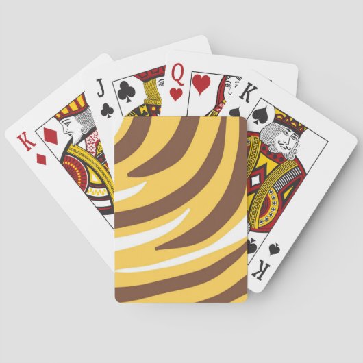 Tijger abstracte kunst pokerkaarten (Achterkant)