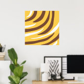 Tijger abstracte kunst poster (Thuiskantoor)