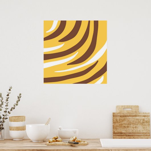 Tijger abstracte kunst poster (Keuken)