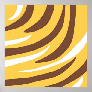 Tijger abstracte kunst poster