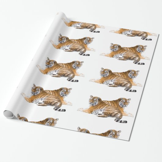 tijger afbeelding voor glanzend-rapping-papier cadeaupapier (Uitgerold)