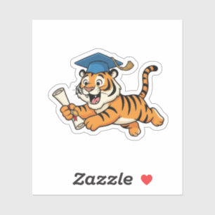 Tijger Afstuderen Sticker