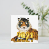 Tijger Afstuderen - Uitnodiging (Staand voorkant)