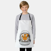 Tijger als astronaut met helm schort (Gedragen)