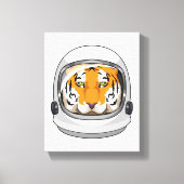 Tijger als astronaut met Helmet Canvas Afdruk (Voorkant)