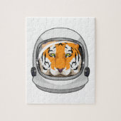 Tijger als astronaut met Helmet Legpuzzel (Verticaal)