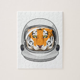 Tijger als astronaut met Helmet Legpuzzel