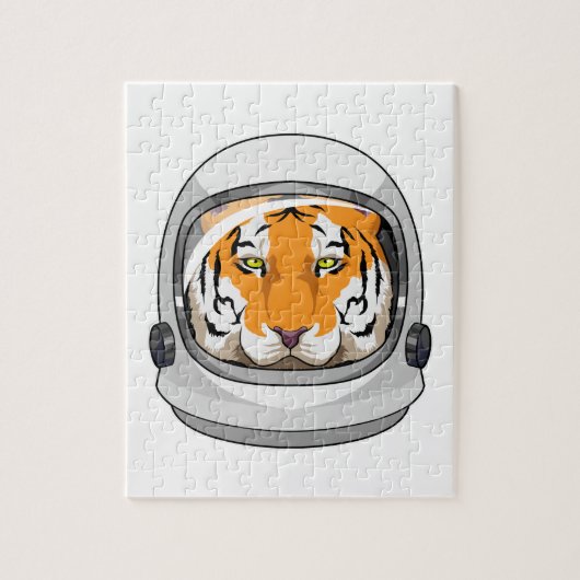Tijger als astronaut met Helmet Legpuzzel (Verticaal)