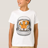 Tijger als astronaut met Helmet T-shirt (Voorkant)