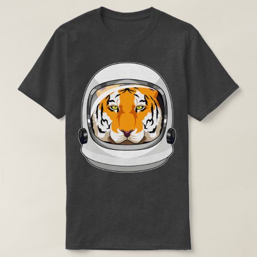 Tijger als astronaut met Helmet T-shirt (Design voorkant)