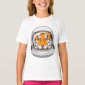 Tijger als astronaut met Helmet T-shirt (Voorkant)