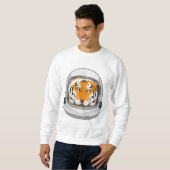 Tijger als astronaut met Helmet Trui (Voorkant volledig)