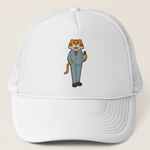 Tijger als Bruidegom met Trouwring Trucker Pet