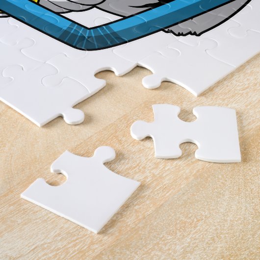 Tijger als duiker met Snorkel Legpuzzel (Zijkant)