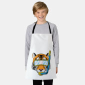 Tijger als duiker met Snorkel Schort (Gedragen)