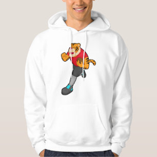 Tijger als Football speler met Football Hoodie