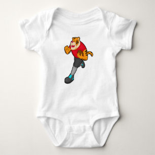 Tijger als Football speler met Football Romper