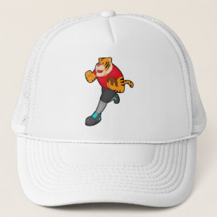 Tijger als Football speler met Football Trucker Pet