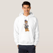 Tijger als gom met jasje en Pet Hoodie (Voorkant volledig)