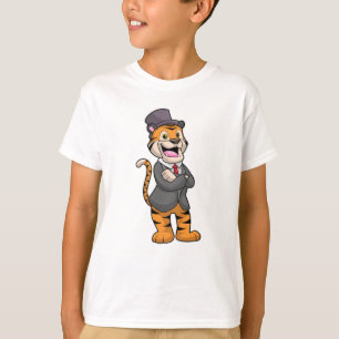 Tijger als gom met jasje en Pet T-shirt