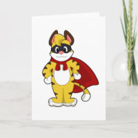 Tijger als held met masker en cape