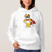 Tijger als Hero met Masker & Kaap Hoodie (Voorkant)