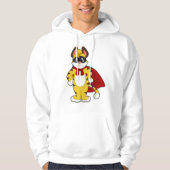Tijger als Hero met Masker & Kaap Hoodie (Voorkant)