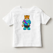 Tijger als mechanisch met moersleutel kinder shirts (Voorkant)