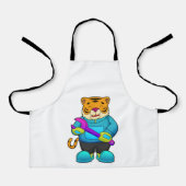 Tijger als mechanisch met moersleutel schort (Voorkant)