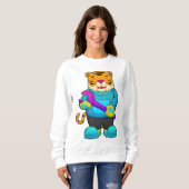 Tijger als mechanisch met moersleutel trui (Voorkant volledig)