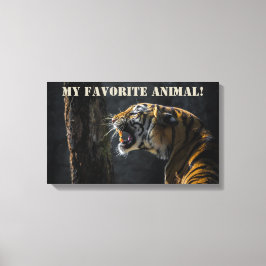 Tijger als mijn favoriete dier! canvas afdruk