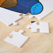 Tijger als Nerd met boek Legpuzzel (Zijkant)