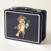 Tijger als piraat met houten been en gekookte hand (Achterkant)