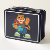 Tijger als Skater met skateboard (Achterkant)