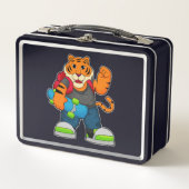 Tijger als Skater met skateboard (Voorkant)