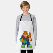 Tijger als Skater met skateboard Schort (Gedragen)