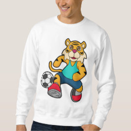 Tijger als voetballer met voetbal trui