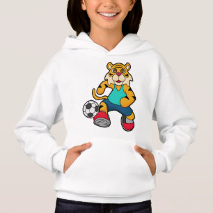 Tijger als voetbalspeler met Voetbal