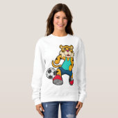 Tijger als voetbalspeler met Voetbal Trui (Voorkant volledig)