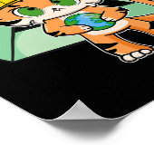 Tijger anime kat aarde dag poster (Hoek)