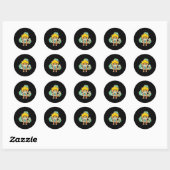 Tijger anime kat aarde dag ronde sticker (Vel)
