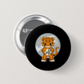 Tijger Anime Kat Dyslexie Bewustzijn Ronde Button 5,7 Cm (Voorkant /achterkant)