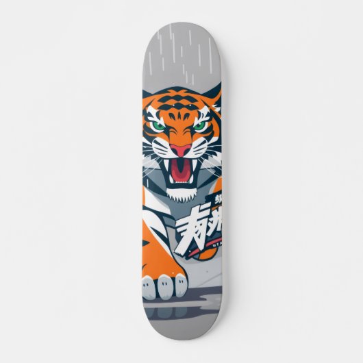 Tijger anime persoonlijk skateboard (Voorkant)