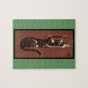 Tijger - Antiquarian, Colorful Book Illustration Legpuzzel