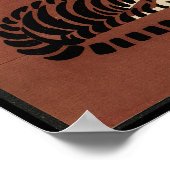 Tijger - Antiquarian, Colorful Book Illustration Poster (Hoek)