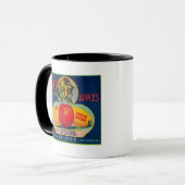 Tijger Apple Crate LabelWatsonville, CA Mok (Voorkant links)