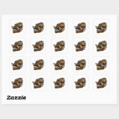 Tijger Autosticker 'Let op je Spiegel' Vierkante Sticker (Vel)