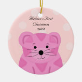 Tijger Baby, eerste kerstkerkerkerst Keramisch Ornament (Voorkant)