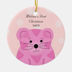 Tijger Baby, eerste kerstkerkerkerst Keramisch Ornament